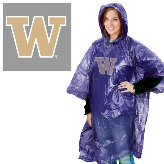 Washington Huskies Rain Poncho Special Order