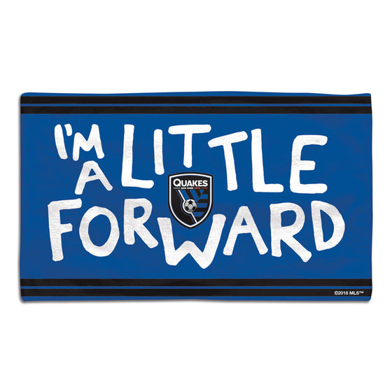 San Jose Earthquakes Baby Burp Cloth 10x17 Special Order