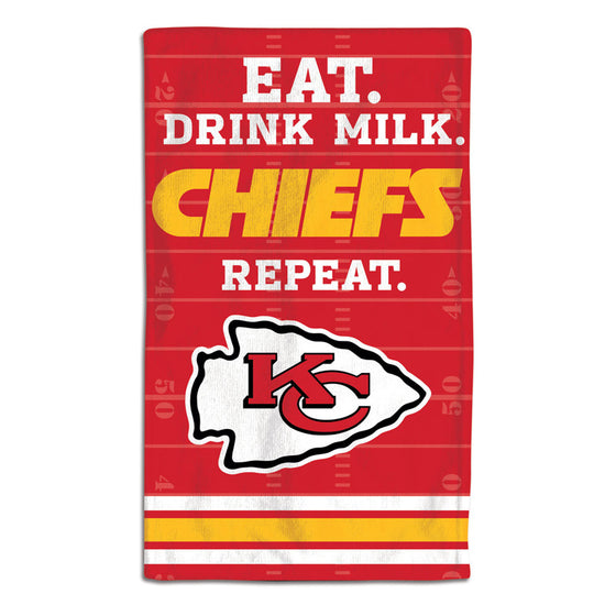 Kansas City Chiefs Baby Burp Cloth 10x17