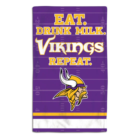 Minnesota Vikings Baby Burp Cloth 10x17