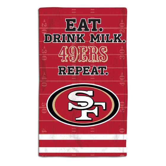 San Francisco 49ers Baby Burp Cloth 10x17