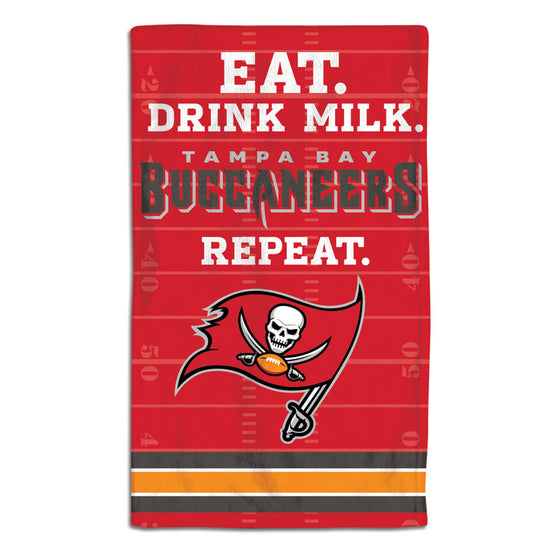 Tampa Bay Buccaneers Baby Burp Cloth 10x17