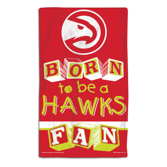 Atlanta Hawks Baby Burp Cloth 10x17 Special Order