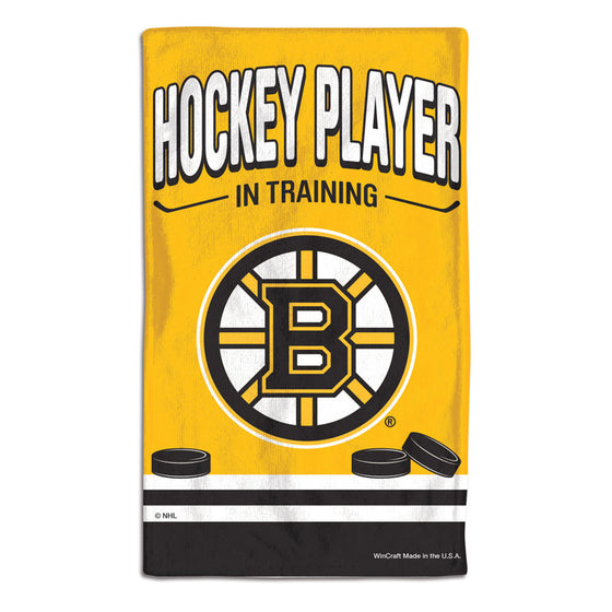 Boston Bruins Baby Burp Cloth 10x17 Special Order