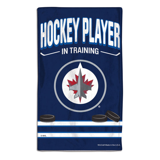 Winnipeg Jets Baby Burp Cloth 10x17 Special Order