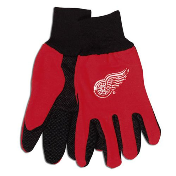 Detroit Red Wings Two Tone Gloves - Adult - Special Order