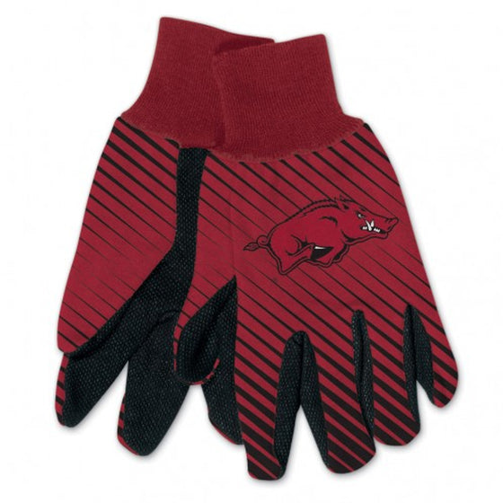 Arkansas Razorbacks Gloves Two Tone Style Adult Size - Special Order