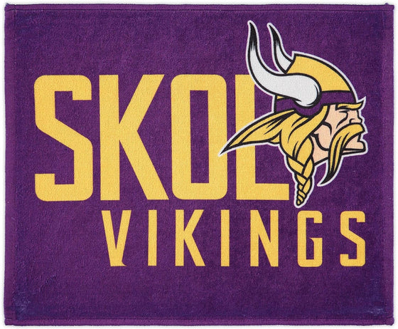 Minnesota Vikings Towel 15x18 Rally Style Full Color Style