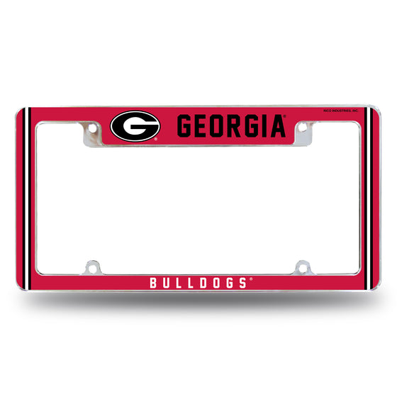 NCAA  Georgia Bulldogs Classic 12" x 6" Chrome All Over Automotive License Plate Frame for Car/Truck/SUV