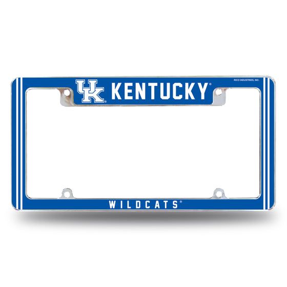 NCAA  Kentucky Wildcats Classic 12" x 6" Chrome All Over Automotive License Plate Frame for Car/Truck/SUV
