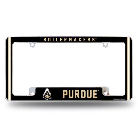 NCAA  Purdue Boilermakers Classic 12" x 6" Chrome All Over Automotive License Plate Frame for Car/Truck/SUV