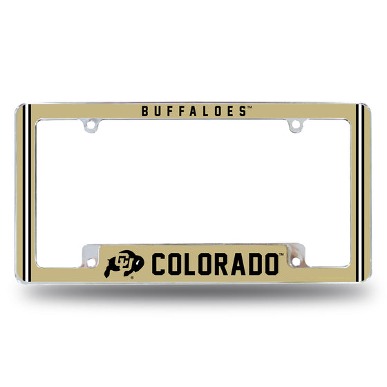 NCAA  Colorado Buffaloes Classic 12" x 6" Chrome All Over Automotive License Plate Frame for Car/Truck/SUV