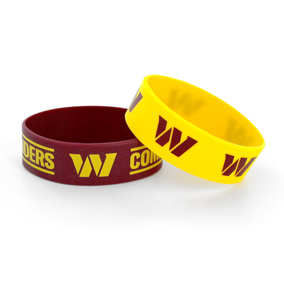 Washington Commanders Two Pack Wide Bracelets - 757 Sports Collectibles