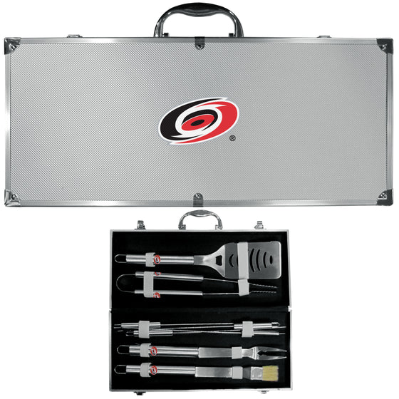 Carolina Hurricanes 8 pc Stainless Steel BBQ Set w/Metal Case