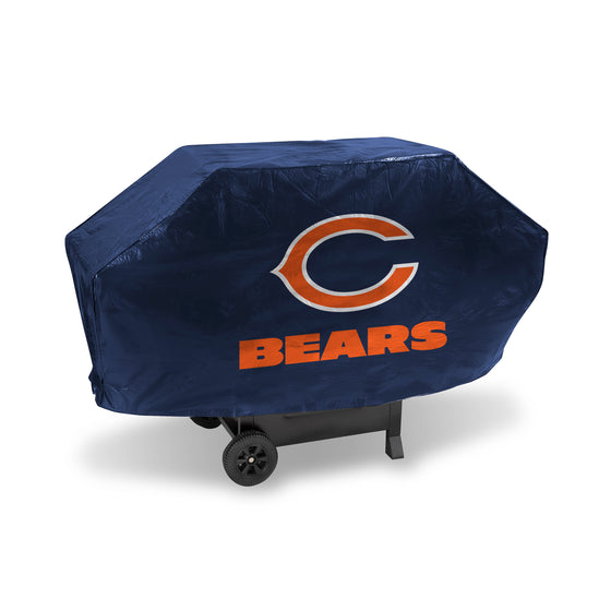 NFL Football Chicago Bears Navy Deluxe Vinyl Grill Cover - 68" Wide/Heavy Duty/Velcro Staps