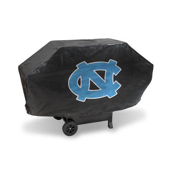 NCAA  North Carolina Tar Heels Black Deluxe Vinyl Grill Cover - 68" Wide/Heavy Duty/Velcro Staps