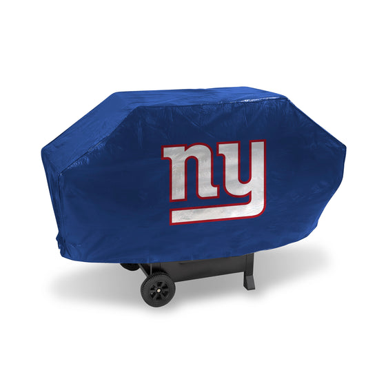 NFL Football New York Giants Blue Deluxe Vinyl Grill Cover - 68" Wide/Heavy Duty/Velcro Staps