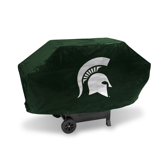 NCAA  Michigan State Spartans Green Deluxe Vinyl Grill Cover - 68" Wide/Heavy Duty/Velcro Staps