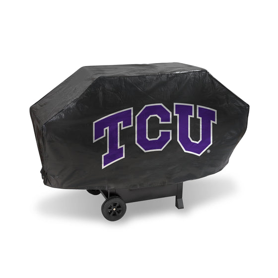 NCAA  TCU Horned Frogs  Deluxe Vinyl Grill Cover - 68" Wide/Heavy Duty/Velcro Staps