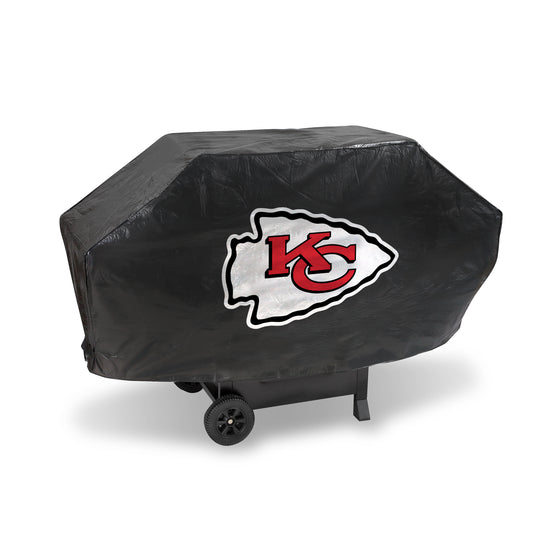 NFL Football Kansas City Chiefs  Deluxe Vinyl Grill Cover - 68" Wide/Heavy Duty/Velcro Staps