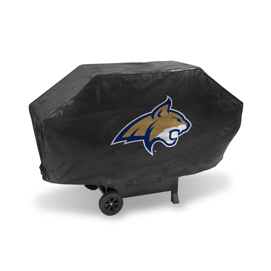 NCAA  Montana State Bobcats Black Deluxe Vinyl Grill Cover - 68" Wide/Heavy Duty/Velcro Staps