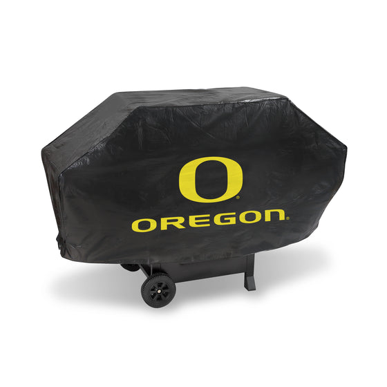 NCAA  Oregon Ducks Black Deluxe Vinyl Grill Cover - 68" Wide/Heavy Duty/Velcro Staps