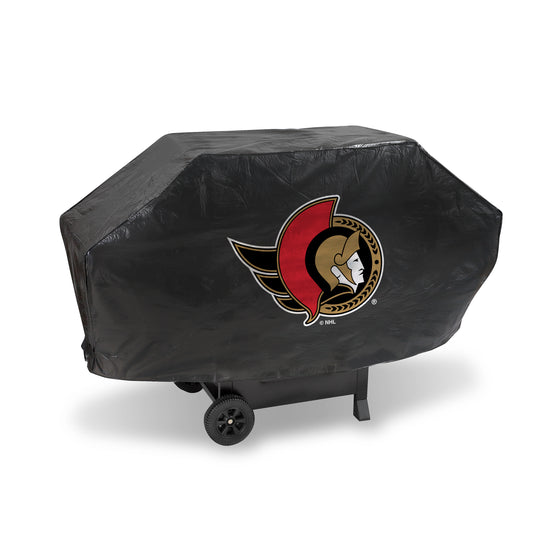 NHL Hockey Ottawa Senators  Deluxe Vinyl Grill Cover - 68" Wide/Heavy Duty/Velcro Staps