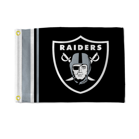 NFL Football Las Vegas Raiders Stripes Utility Flag - Double Sided - Great for Boat/Golf Cart/Home ect.