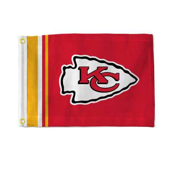 NFL Football Kansas City Chiefs Stripes Utility Flag - Double Sided - Great for Boat/Golf Cart/Home ect.