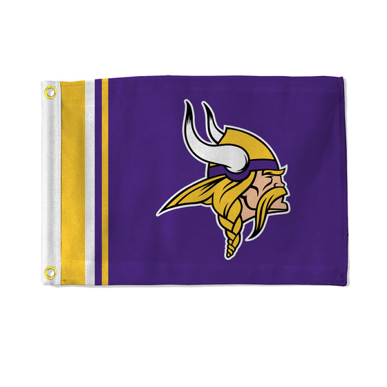 NFL Football Minnesota Vikings Stripes Utility Flag - Double Sided - Great for Boat/Golf Cart/Home ect.