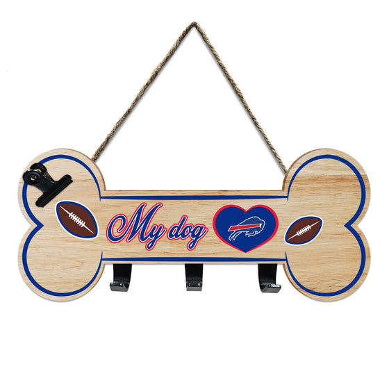 BUFFALO BILLS BONE SHAPE SIGN WITH HOOKS