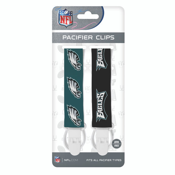 Philadelphia Eagles Pacifier Clips 2 Pack