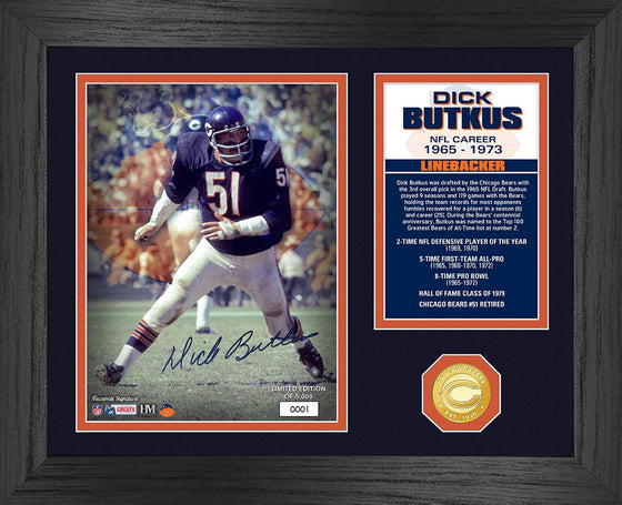 Dick Butkus Tribute Bronze Coin Photo Mint