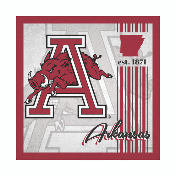 Arkansas Razorbacks Sign Wood 10x10 Album Design - Special Order