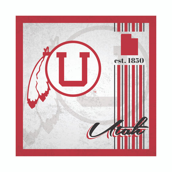 Utah Utes Sign Wood 10x10 Album Design - Special Order