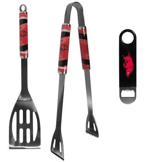 Arkansas Razorbacks 2 pc BBQ Set and Bottle Opener