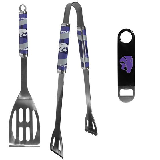 Kansas St. Wildcats 2 pc BBQ Set and Bottle Opener