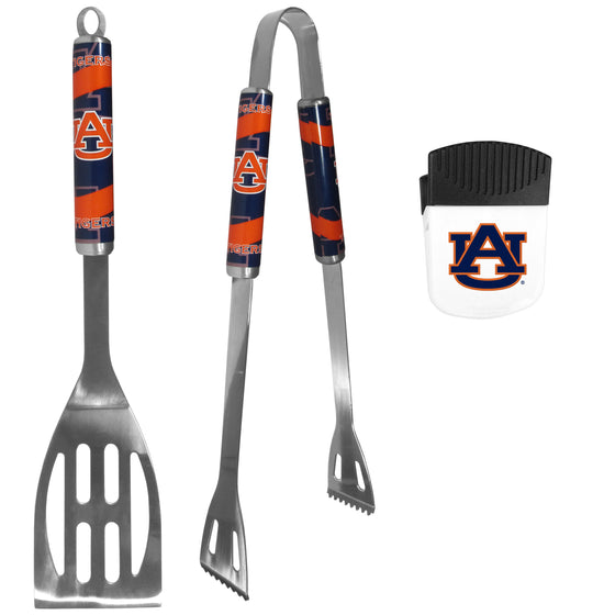 Auburn Tigers 2 pc BBQ Set and Chip Clip