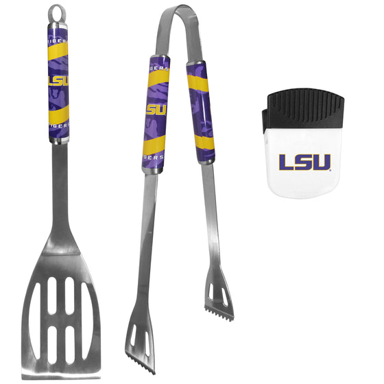 LSU Tigers 2 pc BBQ Set and Chip Clip