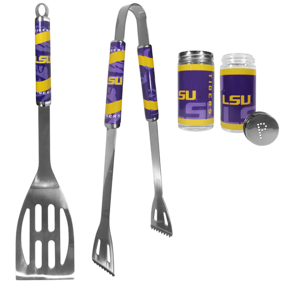 LSU Tigers 2pc BBQ Set with Tailgate Salt & Pepper Shakers