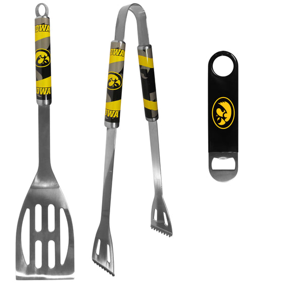 Iowa Hawkeyes 2 pc BBQ Set and Bottle Opener