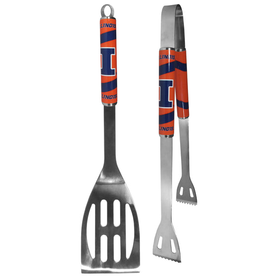 Illinois Fighting Illini 2 pc Steel BBQ Tool Set