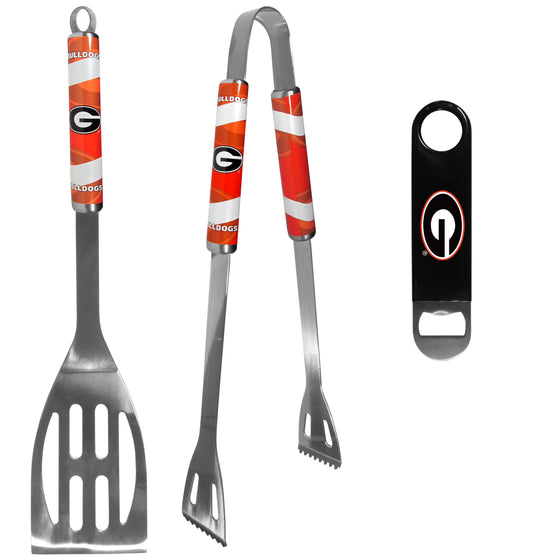 Georgia Bulldogs 2 pc BBQ Set and Bottle Opener