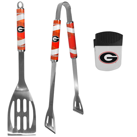 Georgia Bulldogs 2 pc BBQ Set and Chip Clip