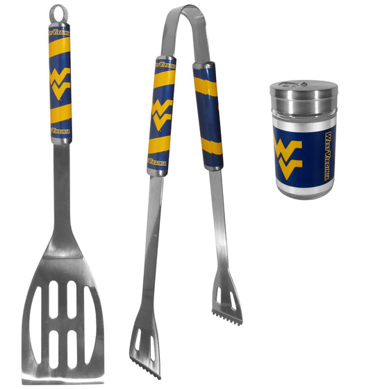 W. Virginia Mountaineers 2pc BBQ Set with Season Shaker