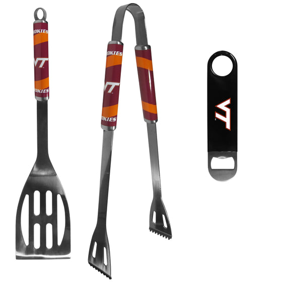 Virginia Tech Hokies 2 pc BBQ Set and Bottle Opener