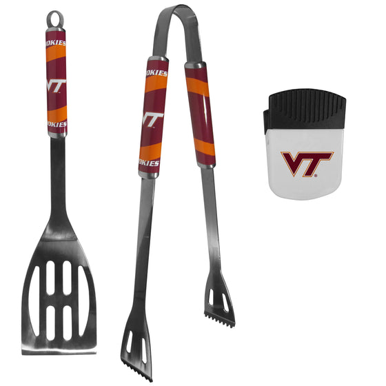 Virginia Tech Hokies 2 pc BBQ Set and Chip Clip