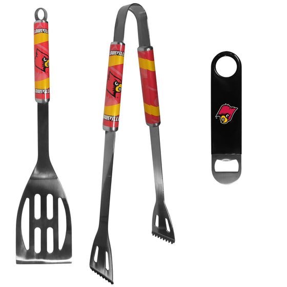 Louisville Cardinals 2 pc BBQ Set and Bottle Opener