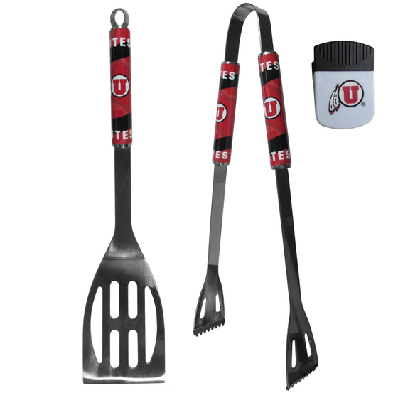 Utah Utes 2 pc BBQ Set and Chip Clip