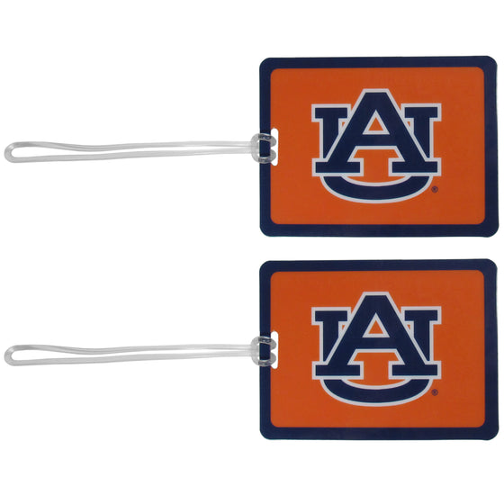 Auburn Tigers Vinyl Luggage Tag, 2pk